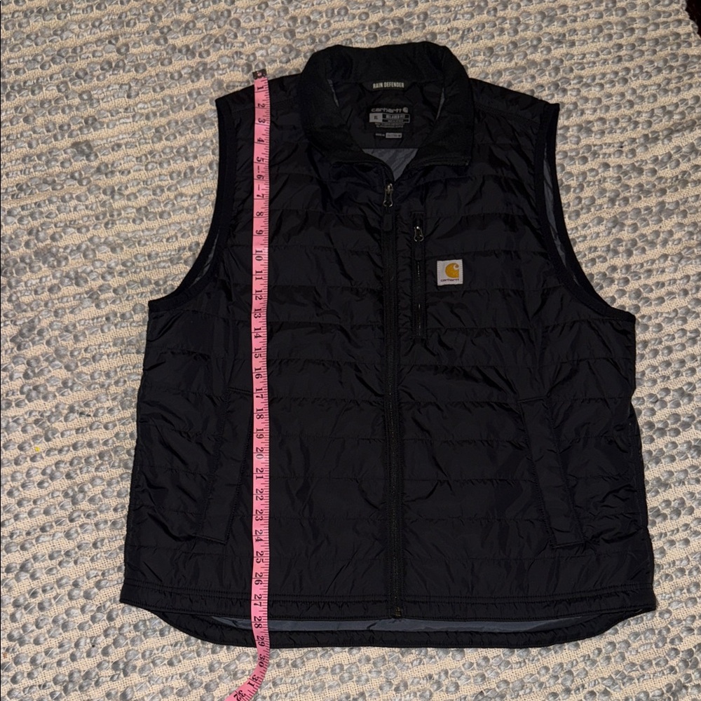 Carhartt Black Quilted Insulated Vest with Logo Patch